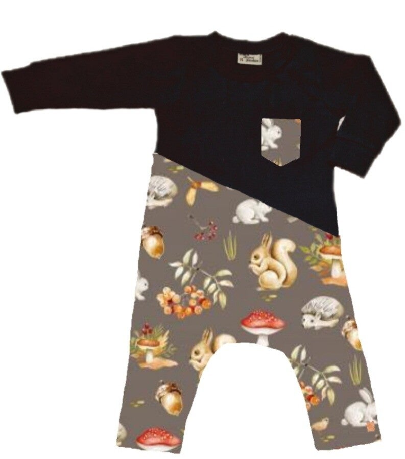 Onesie zwart herfst lange mouw