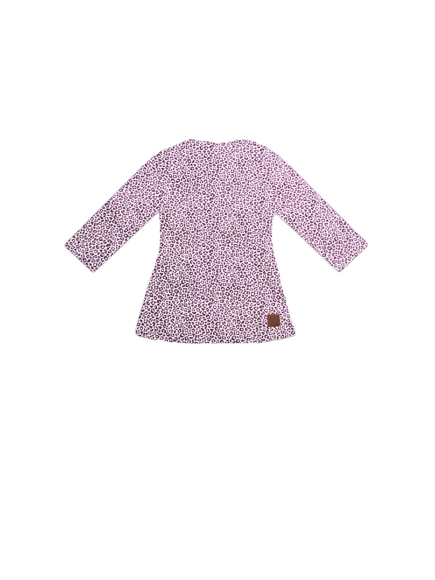 A-line jurk panter dusty roze