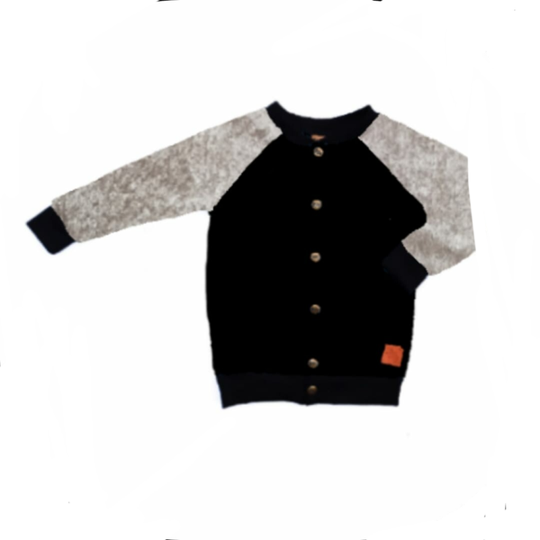 Vest Zwart met Velours Wit