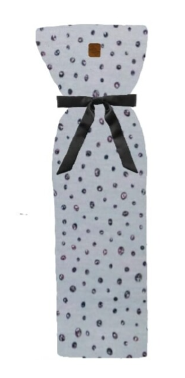 Kruikenzak dot glitter grijs