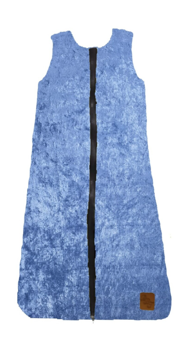 Slaapzak velours blauw