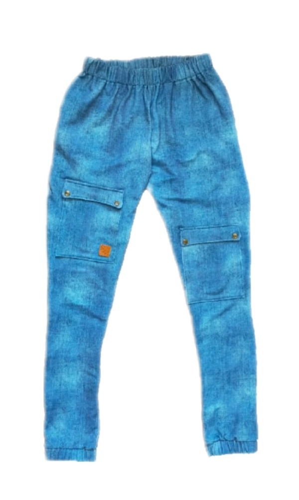 Broek jeans wijd model helblauw