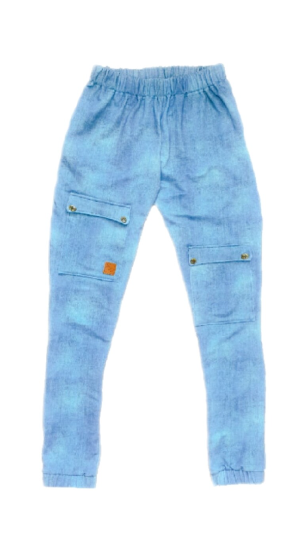 Broek jeans strak model lichtblauw