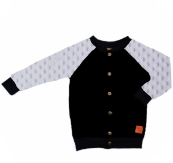 Vest zwart met Minky roze