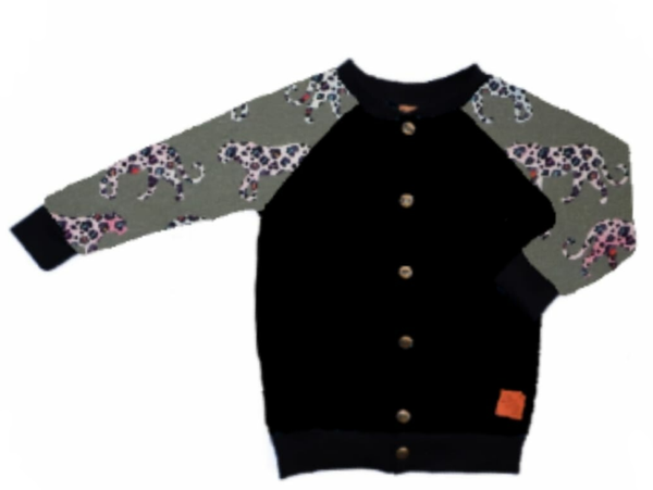 Vest zwart met Panters Grijs