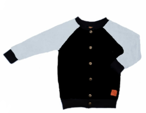 Vest zwart met Velours Wit