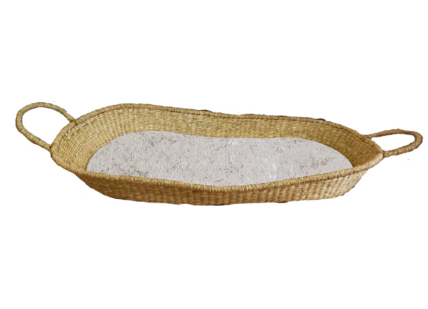 Hoes voor aankleedmand velours zand