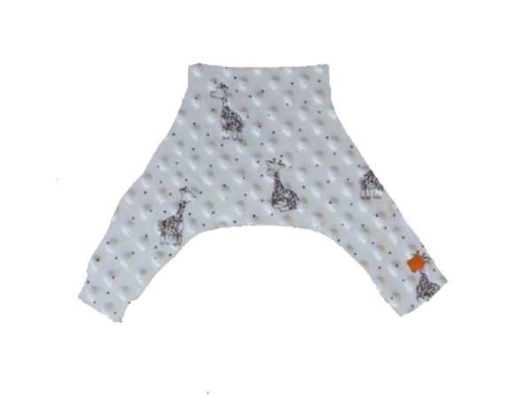 Spreidbroek minky giraf wit