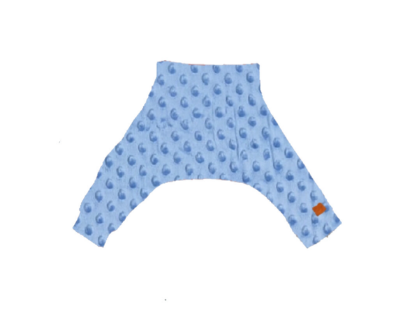 Spreidbroek minky blauw