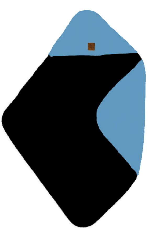 Badcape jeans blauw