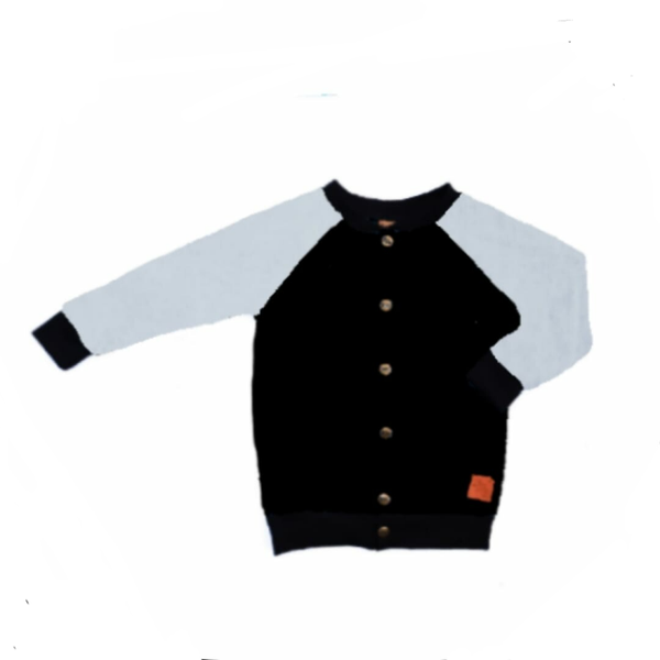 Vest Zwart met Velours wit