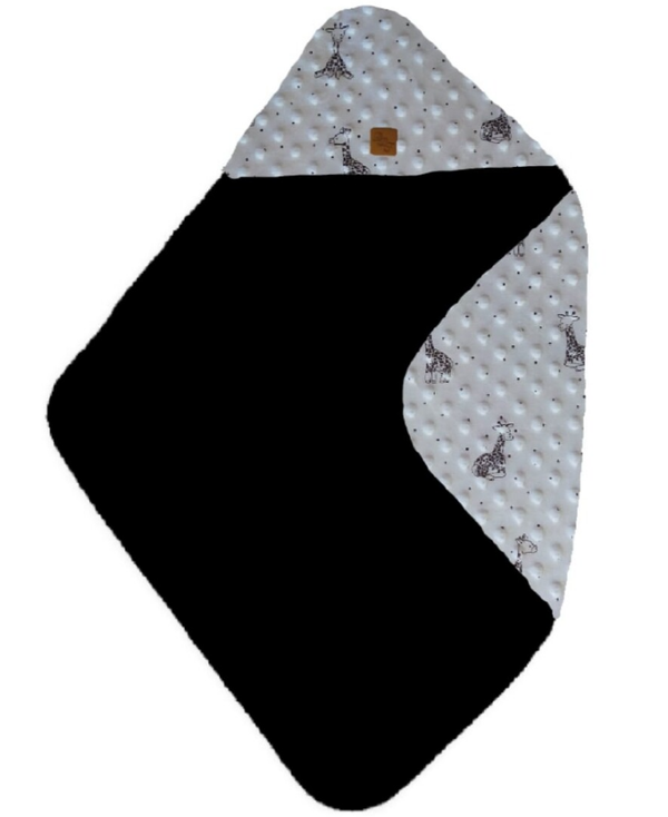 Badcape minky giraf wit