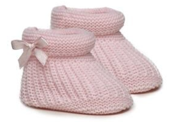 Slofjes roze met strikje