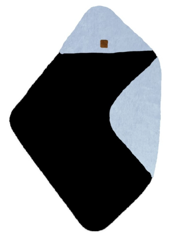 Badcape velours licht blauw