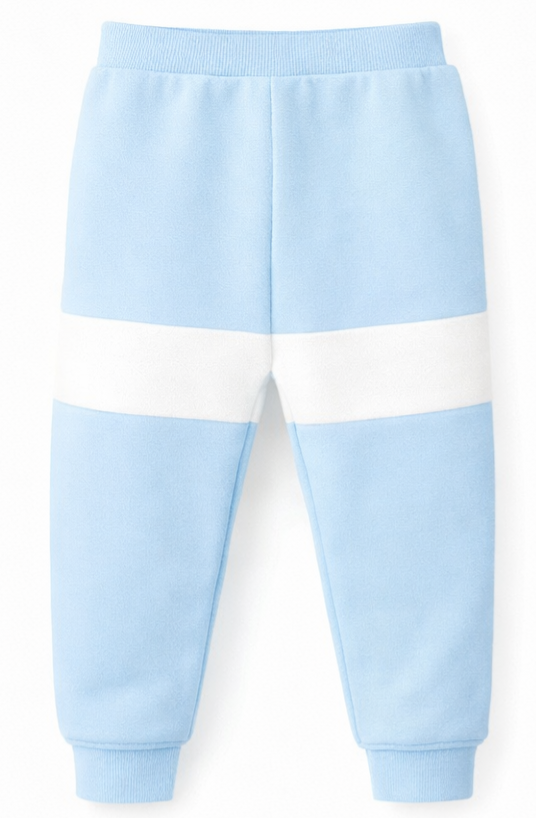 Broek blauw wit streep