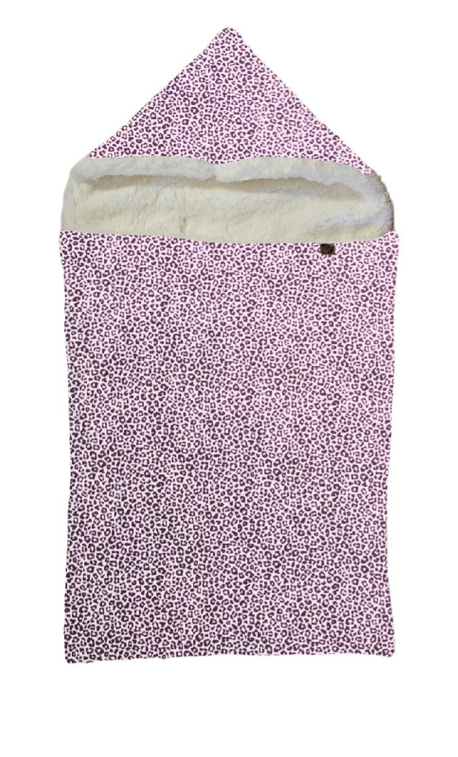 Wagenzak panter dusty roze