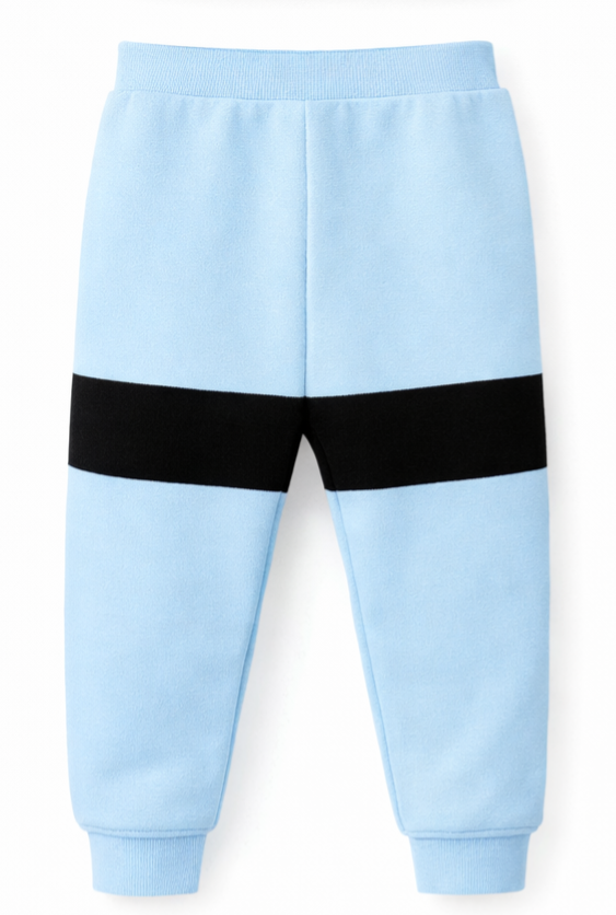 Broek blauw zwart streep