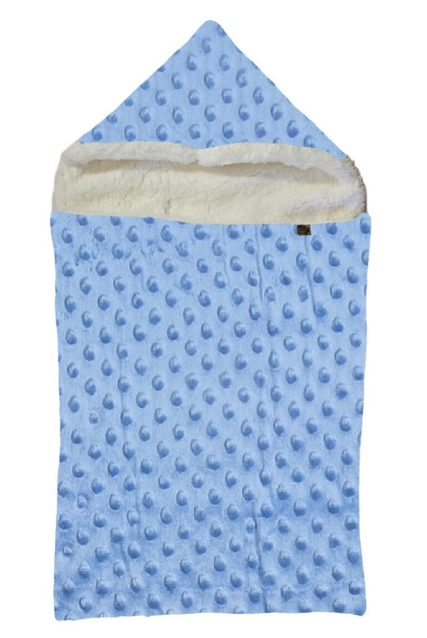 Wagenzak minky blauw