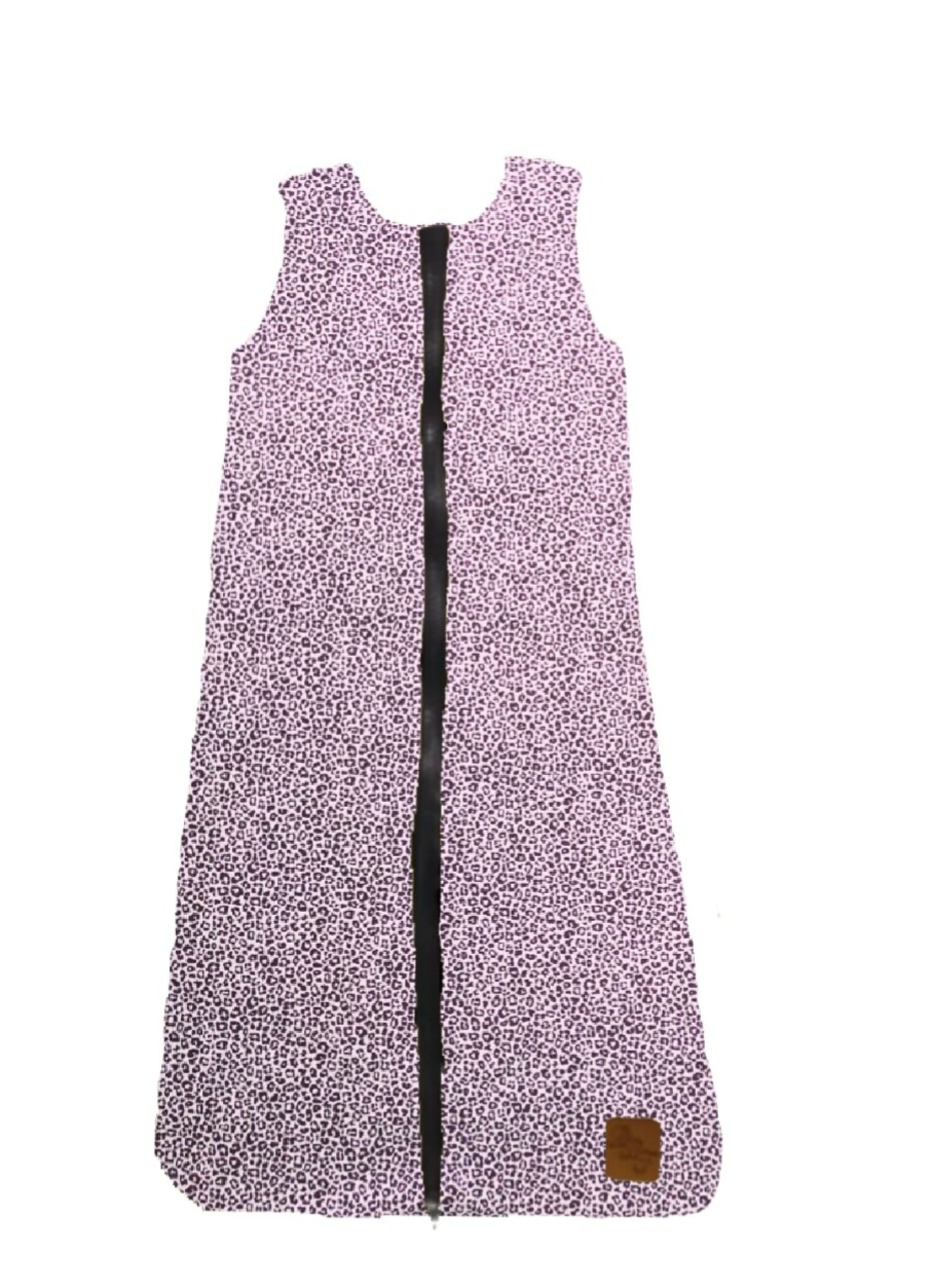 Slaapzak panter dusty roze