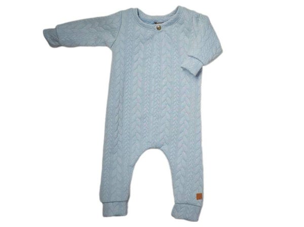 Prematuur onesie kabel baby blauw