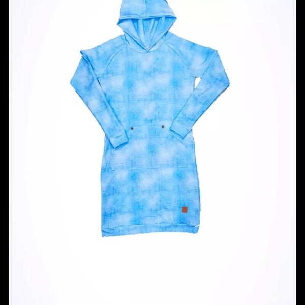 Hoodydress licht blauw