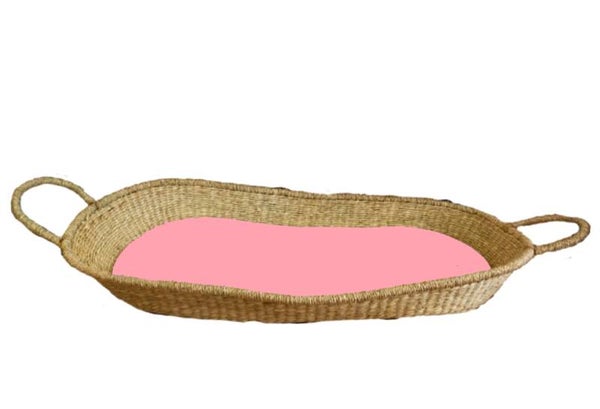 Hoes voor aankleedmand roze