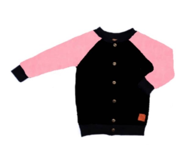 Vest Zwart met roze