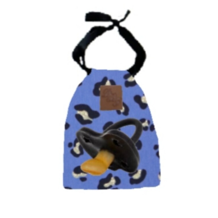 Speenzakje panter blauw goud