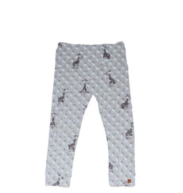 Broek minky giraf wit