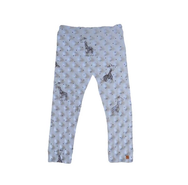 Broek minky giraf blauw