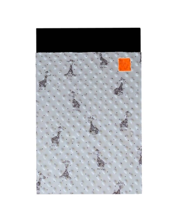 Deken minky giraf wit