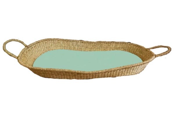 Hoes voor aankleedmand velours mint groen