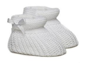 Slofjes wit met strikje