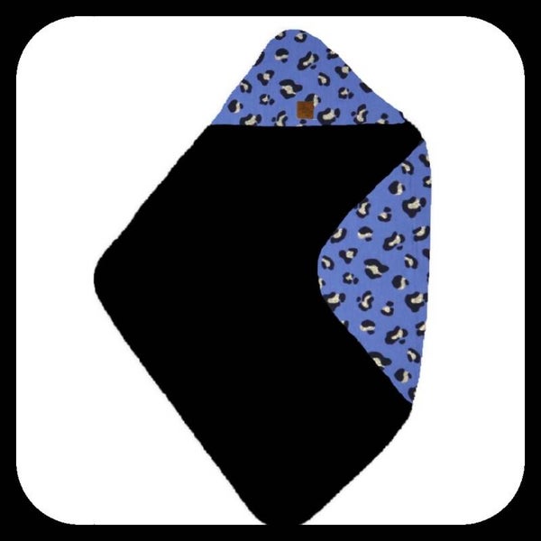 Omslagdoek panter blauw-goud