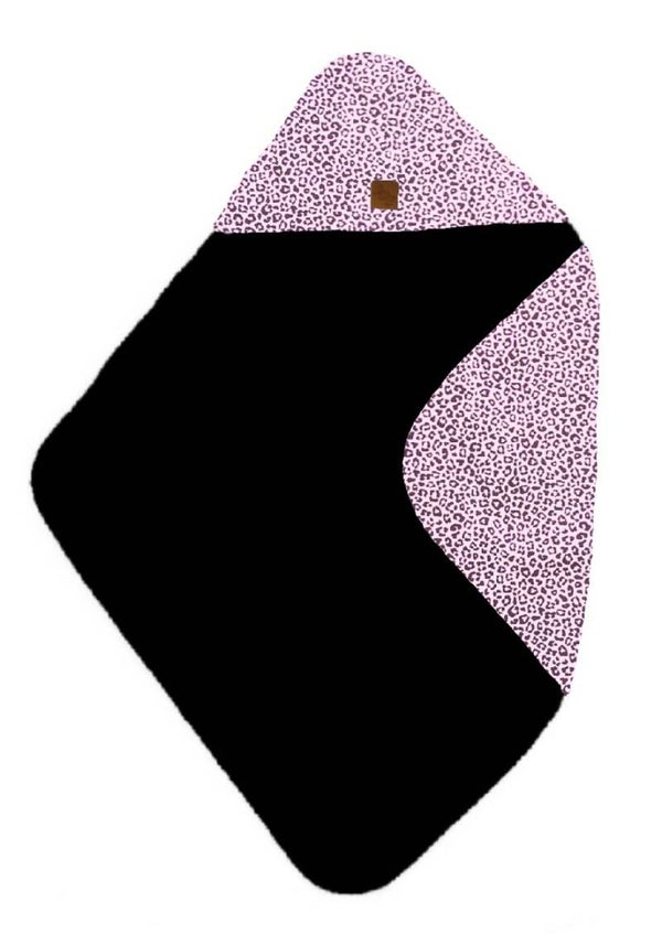 Omslagdoek panter dusty roze