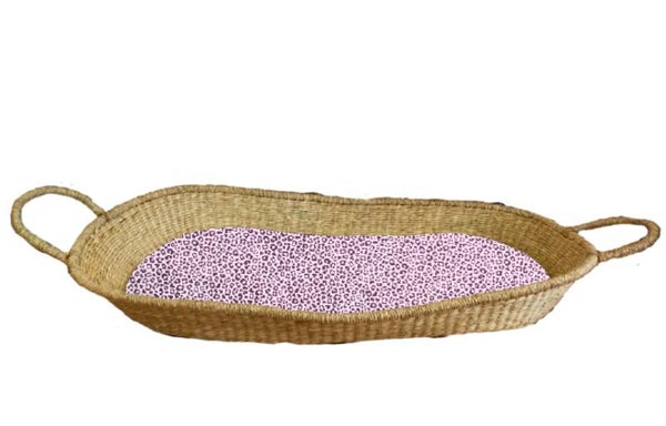 Hoes voor aankleedmand panter dusty roze