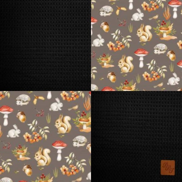 Boxkleed zwart met  herfst