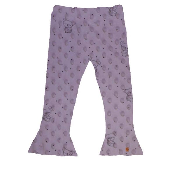 Flared broek minky kola roze