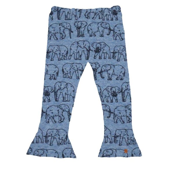 Flared broek olifant blauw