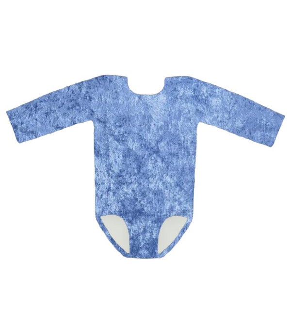 Bodystocking  velours blauw