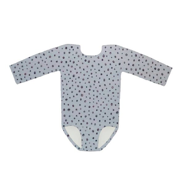 Bodystocking dot glitter grijs