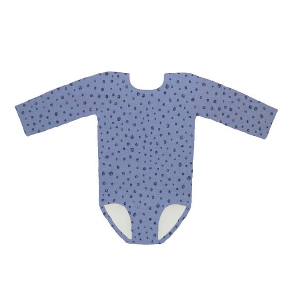 Bodystocking dot glitter blauw