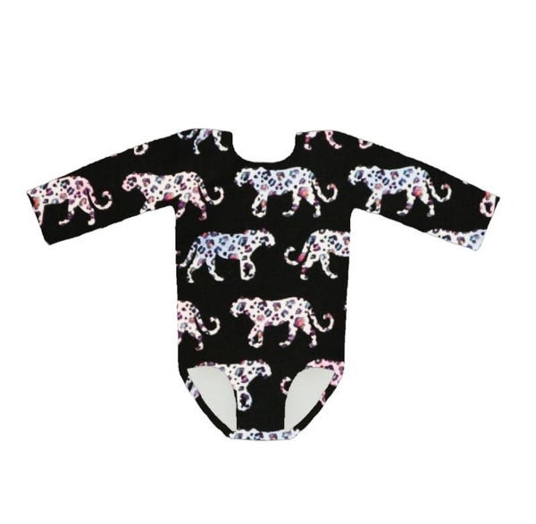 Bodystocking panter figuren zwart