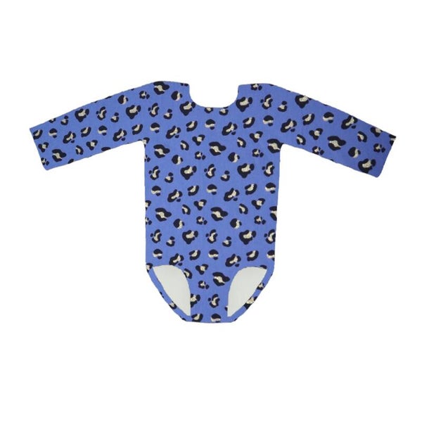 Bodystocking panter blauw goud