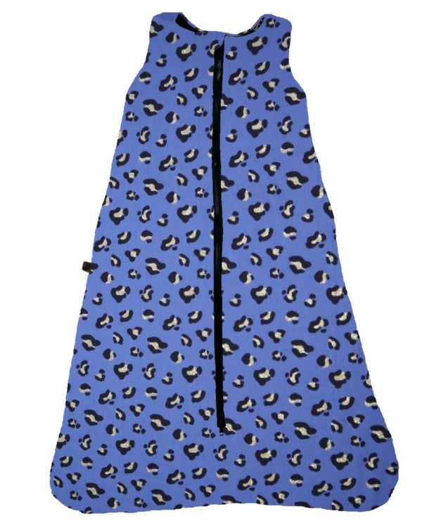 Slaapzak voor spreid-/ gips broek  panter blauw met goud