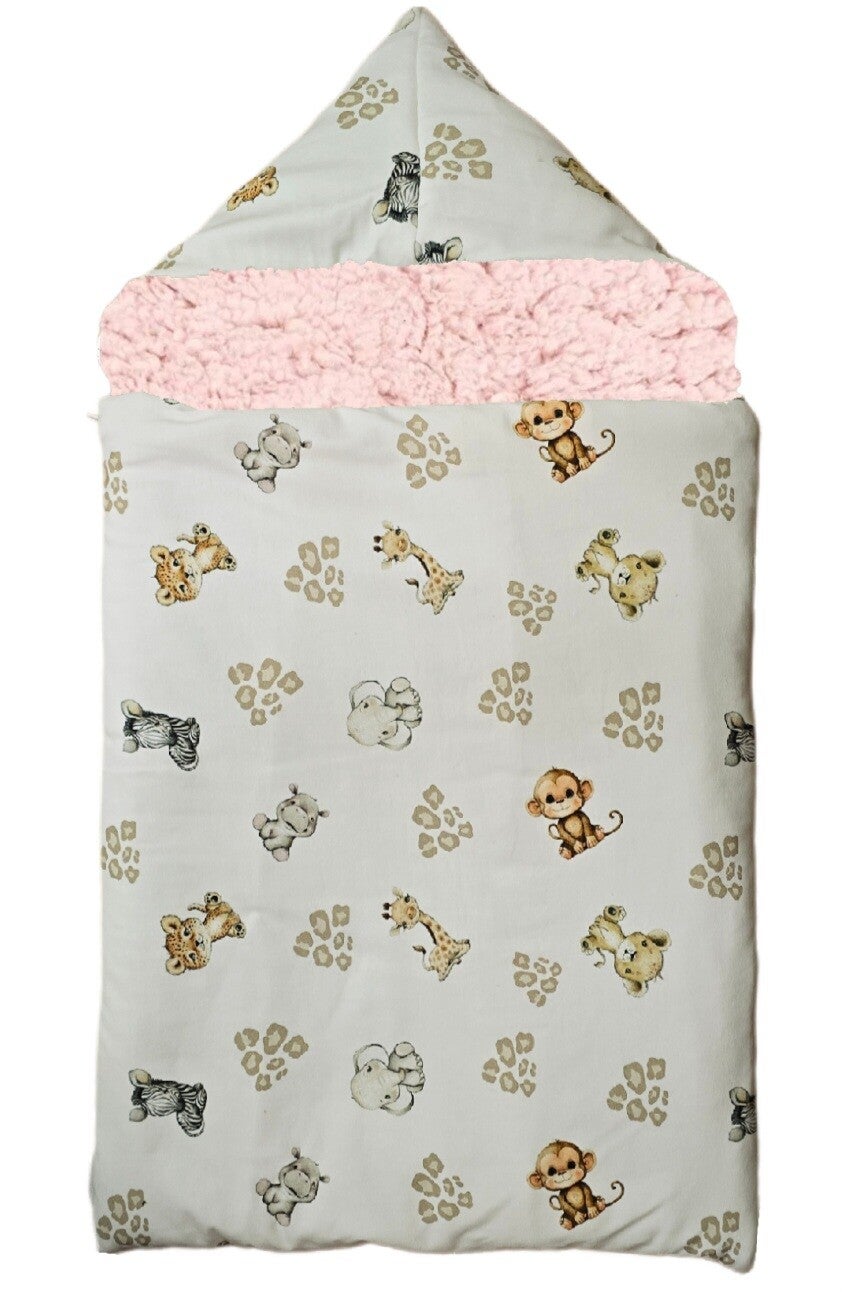 Zak geschikt voor o.a. Maxi Cosi  diertjes sand met roze teddy