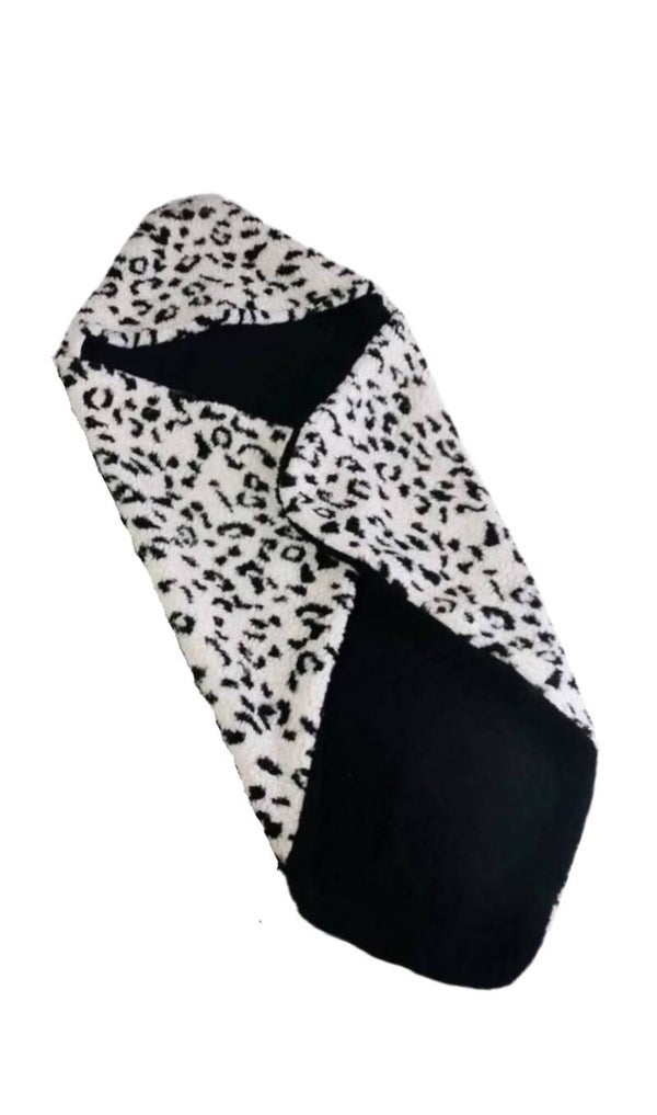 Omslagdoek  panter/ zwart
