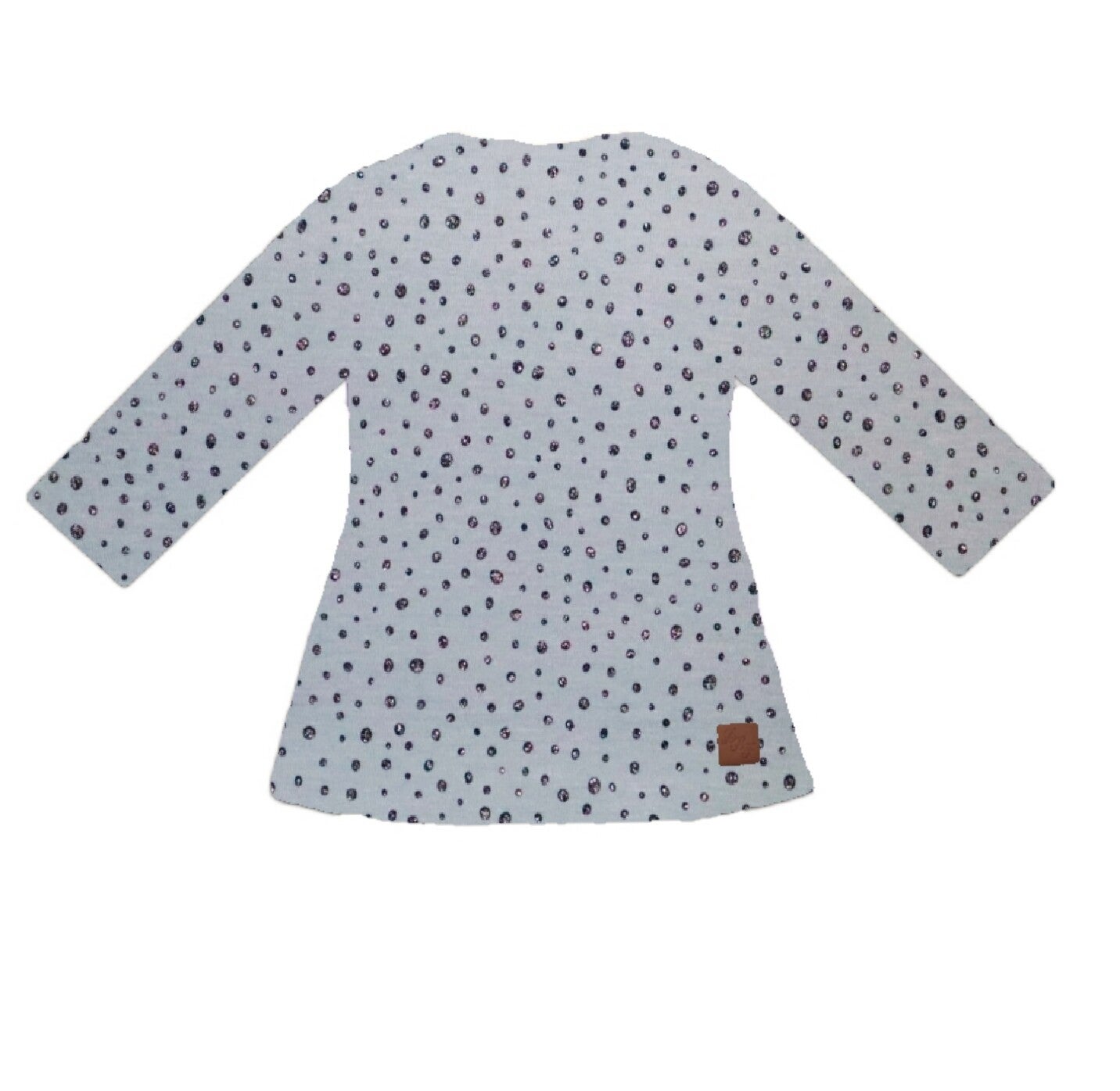 A-line jurk dot glitter grijs