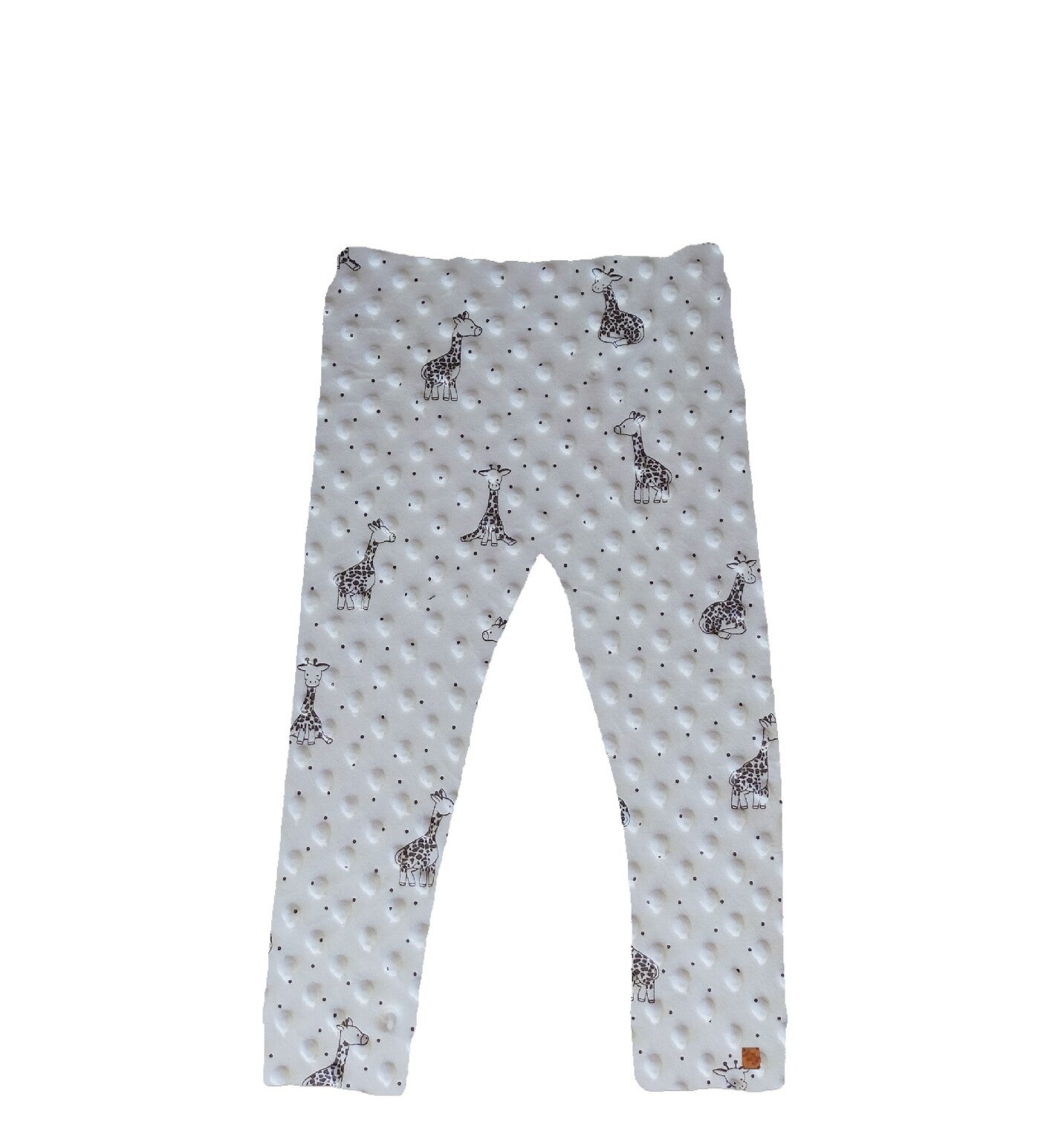 Prematuur broek minky giraf wit