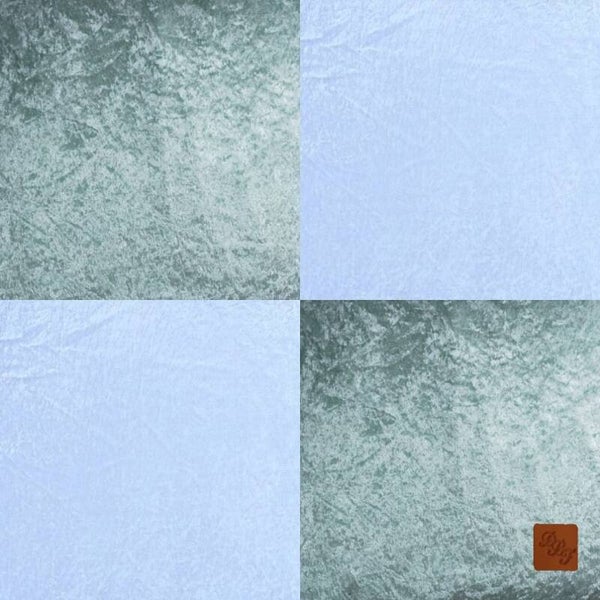 Boxkleed velours mint met wit